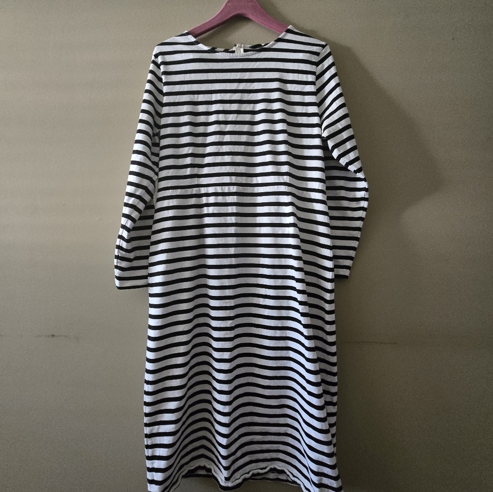 JCrew Long Sleeved Striped Dress Size 16
